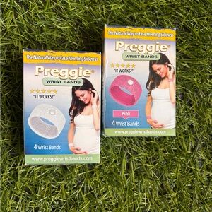 Preggie Wrist Bands - Pink and Gray
